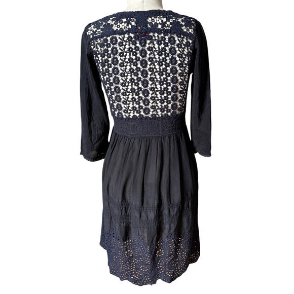 Johnny Was Dress 3/4 Sleeve Knee-Length Sheer Dress Size XS X-Small - Picture 1 of 7